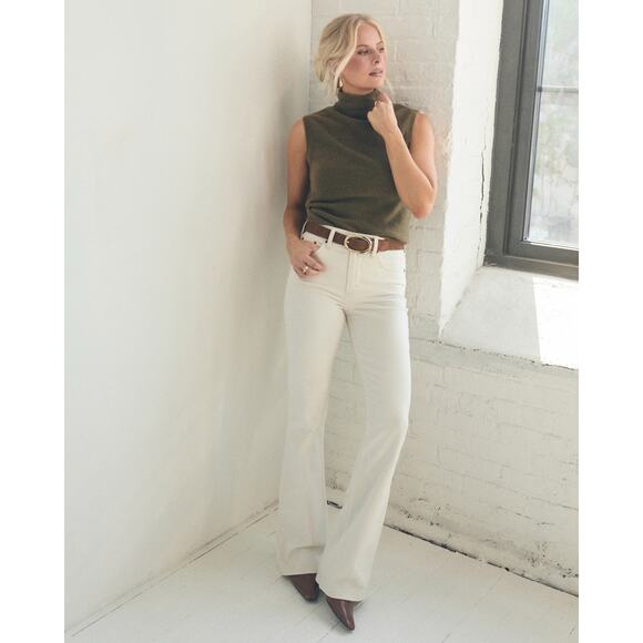 Abercrombie & Fitch HIGH RISE BOOTCUT Size 36 Long X Kathleen Post - Tall Plus - Picture 2 of 6